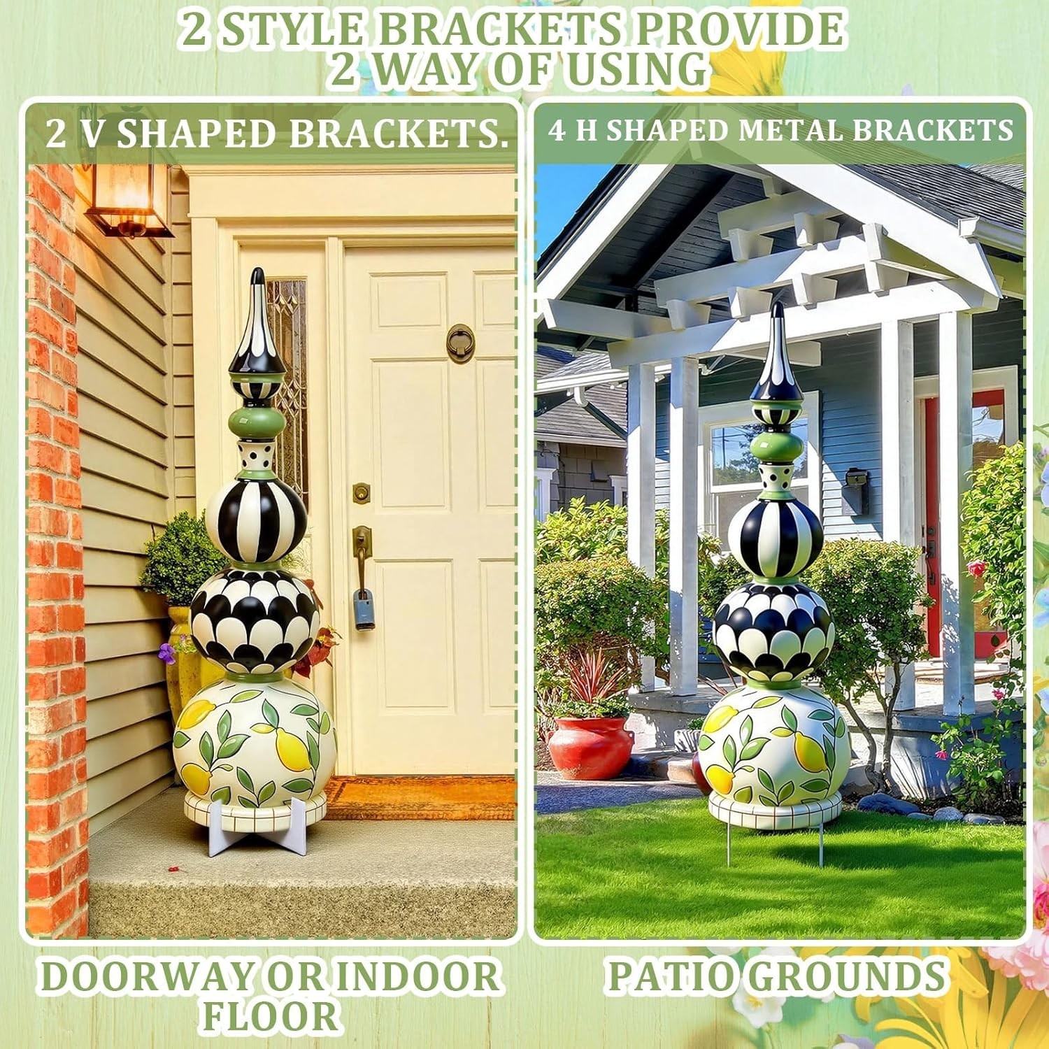 Multicolor 2 Pack Lemon Topiary Decorations – 39″ for Parties & Porches