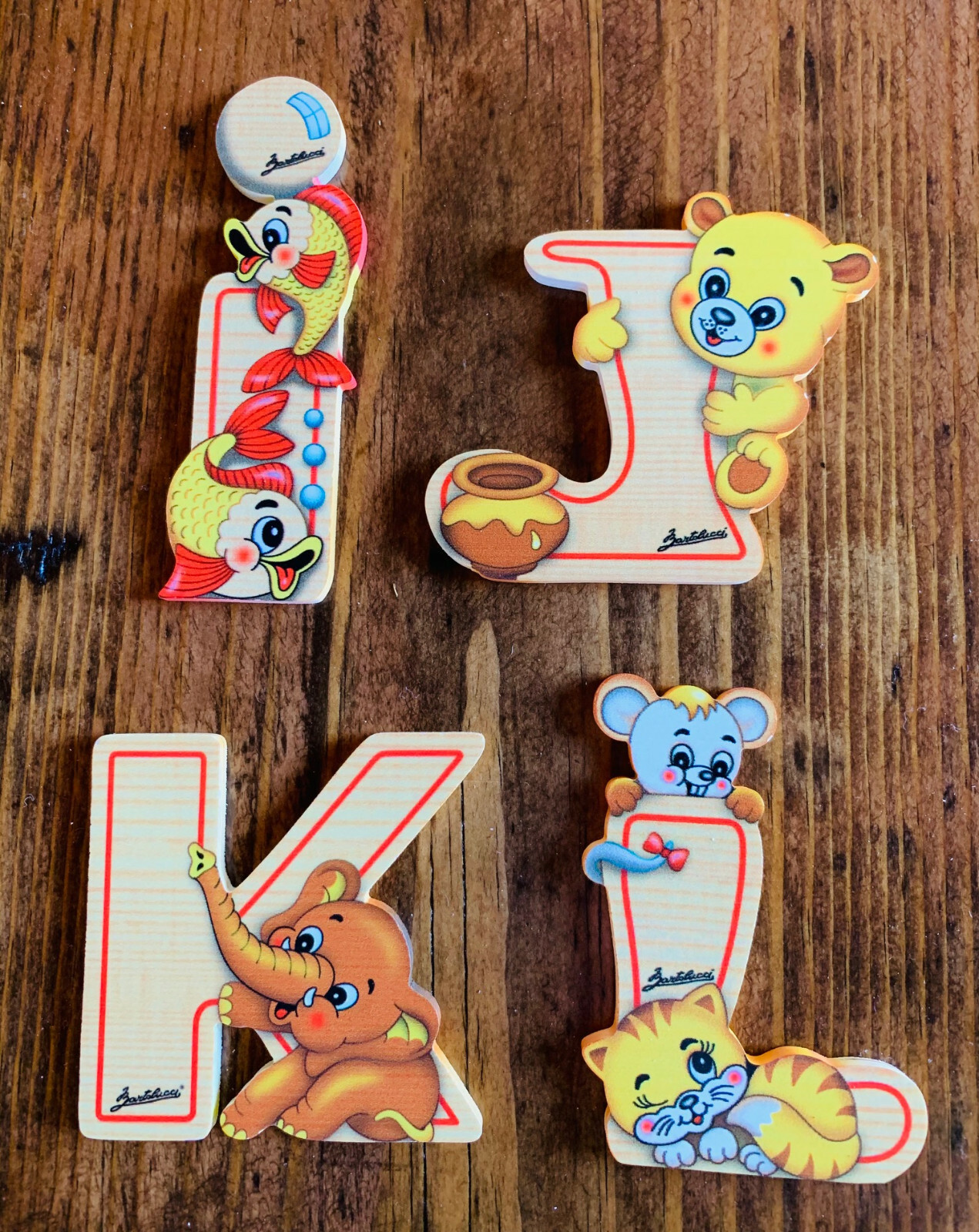 CHOOSE A TO Z ~ Wood Alphabet Letters for Child’s Room, etc. ~ Bartolucci, Italy