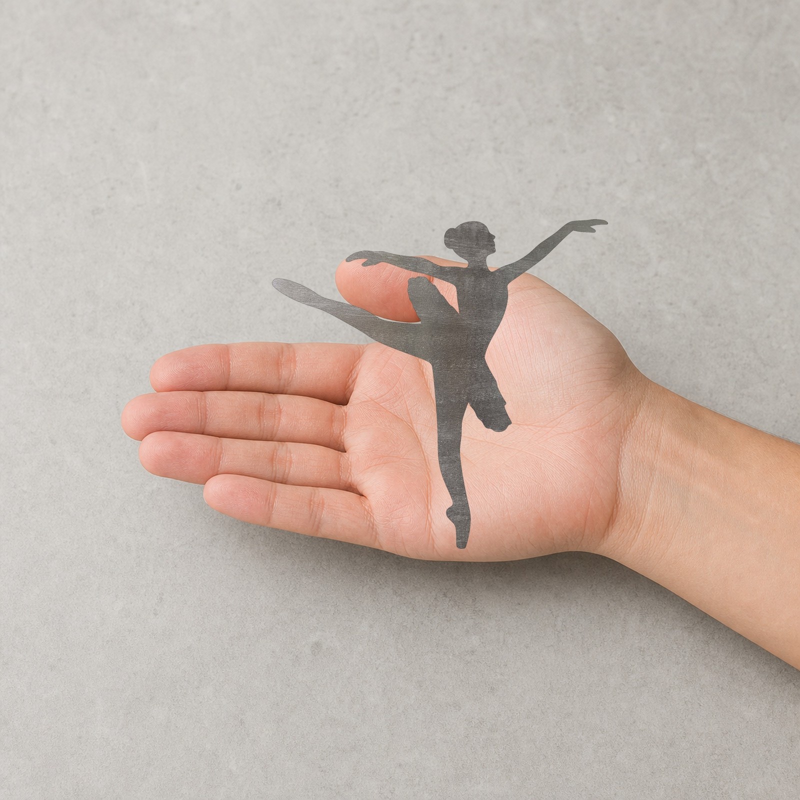 Ballerina 2 Steel Cutout Shape, Raw Metal Wall Art and Craft Supply