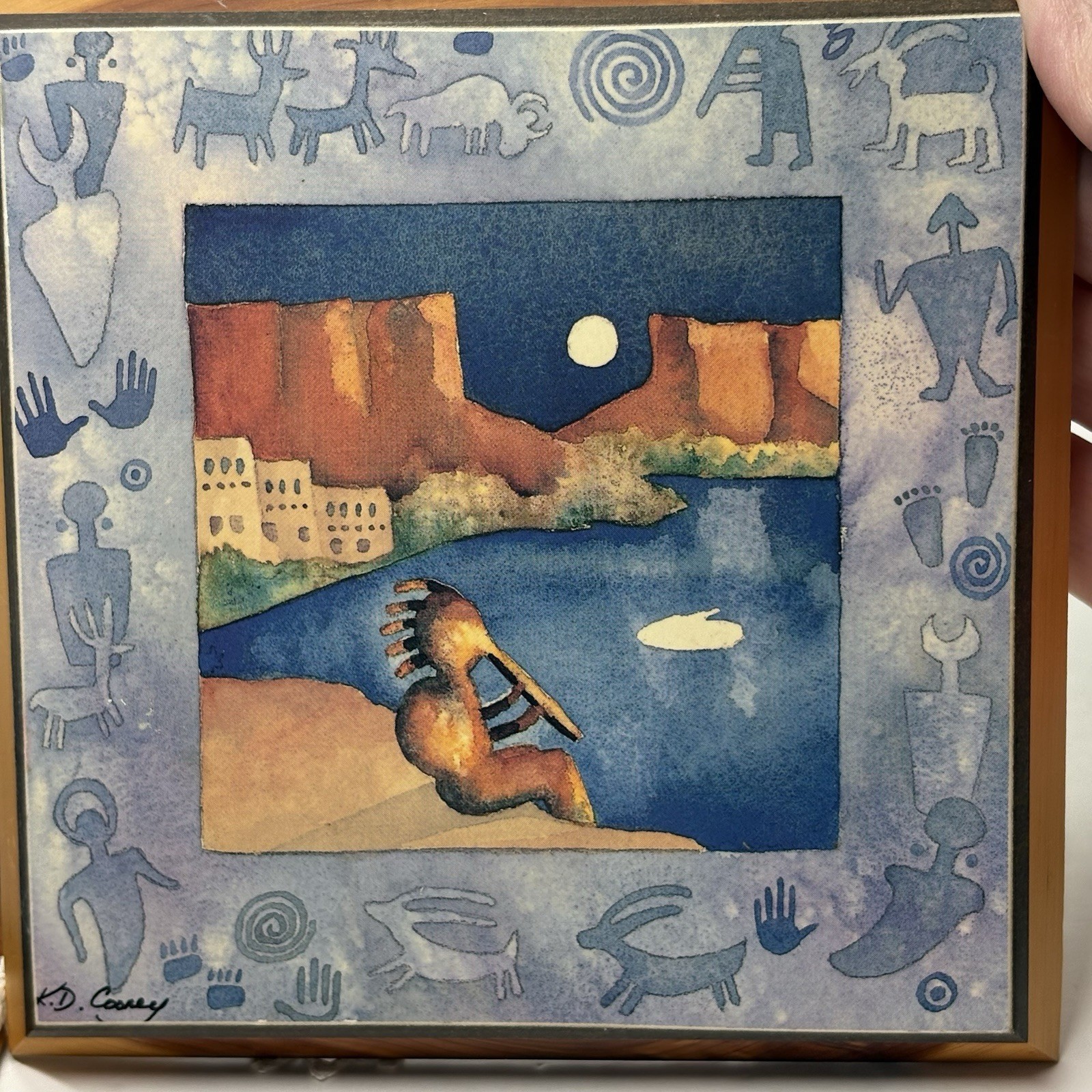 Kathy KD Cooney Pertroglyphs Rocks Wall Plaques Southwest Scenes