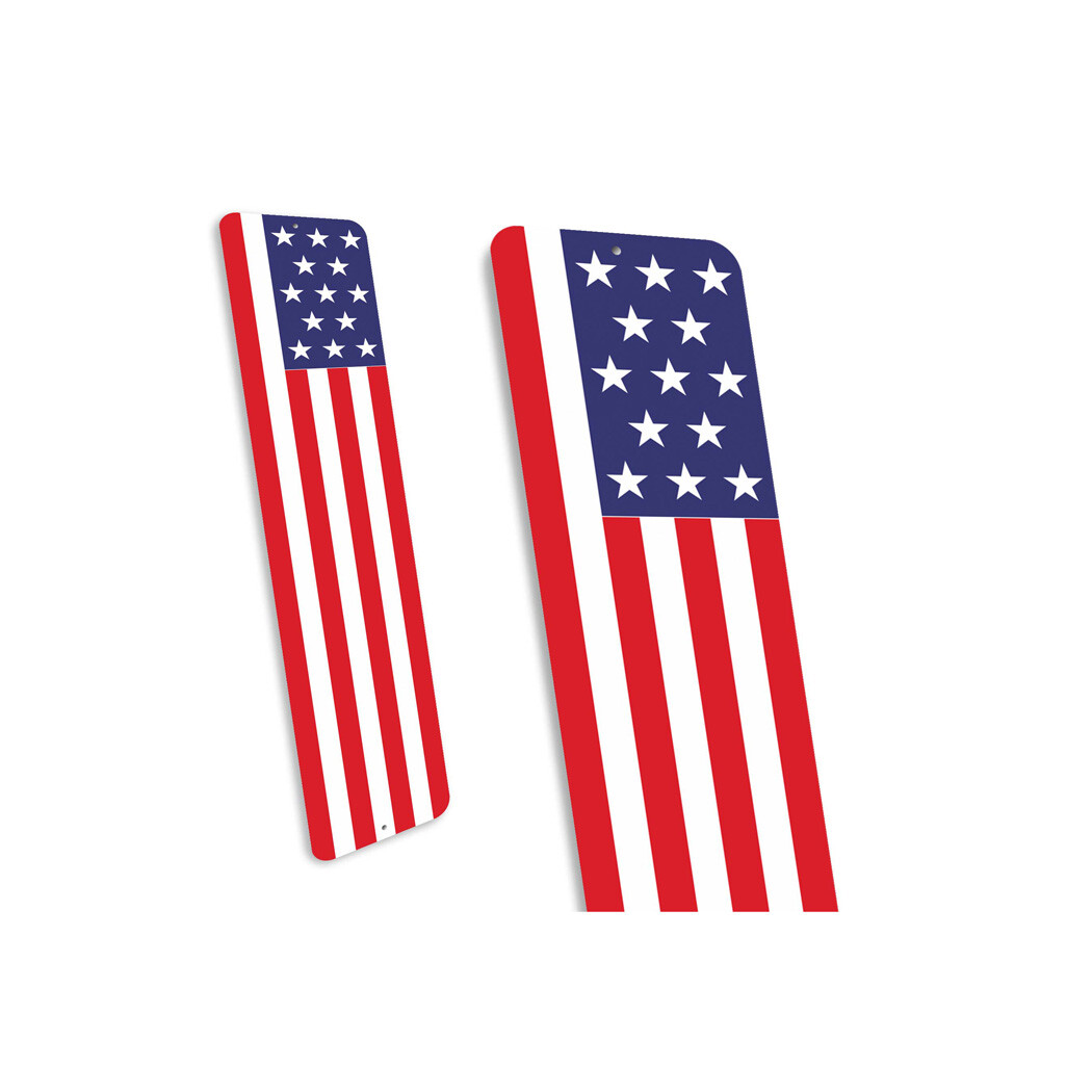 American Flag DeMetal Sign 2 Metal Sign