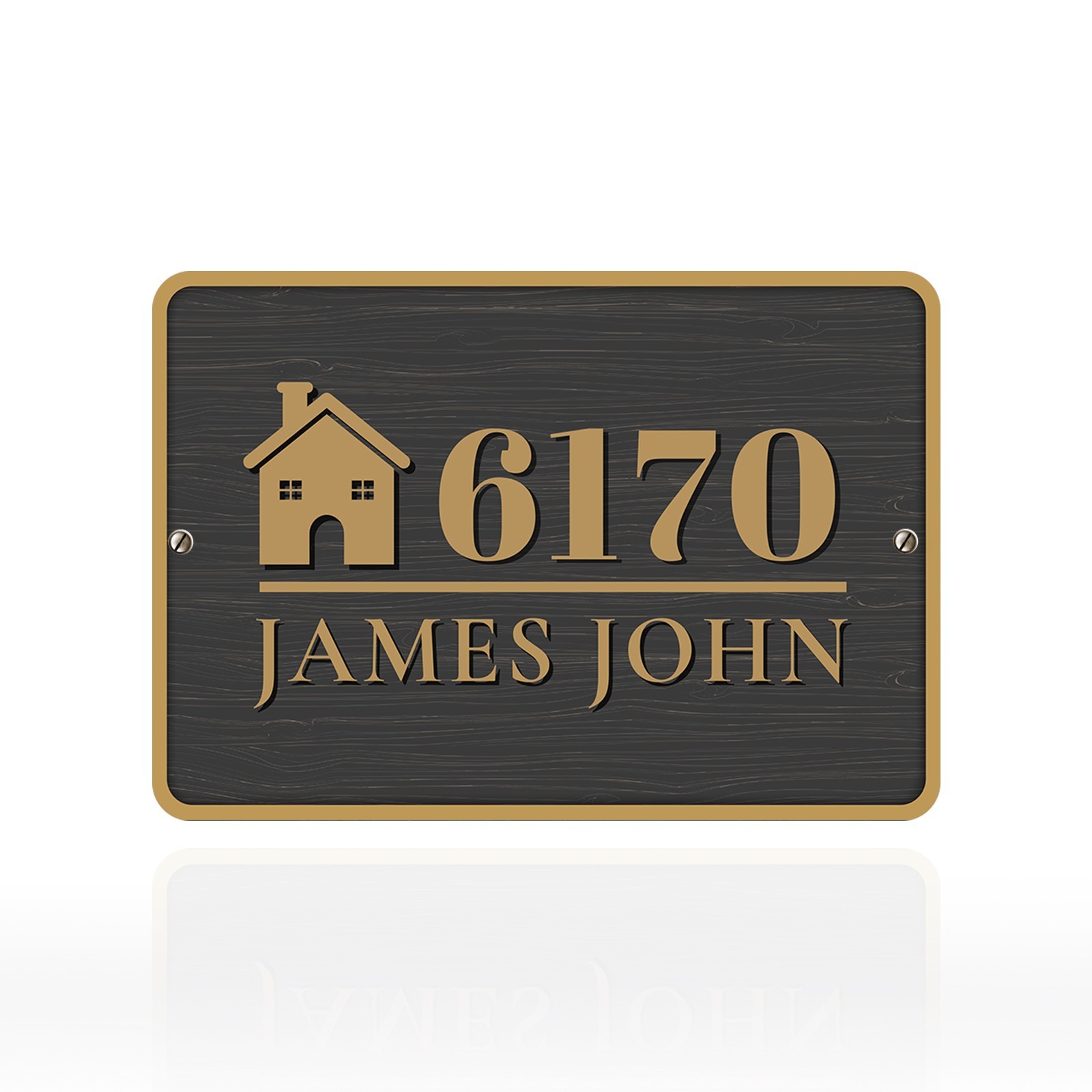 Personalized Home Address Sign Aluminum 12″ x 8″ Custom House Number Plaque USA