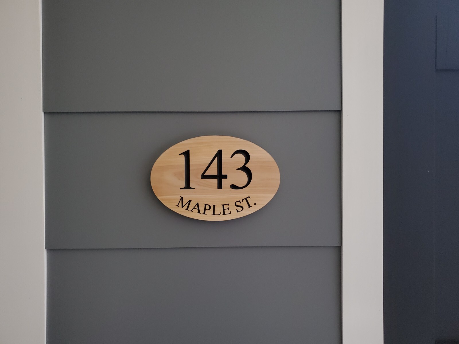Address Sign Street Name House Number Plaque Carved Wood Custom Personalized