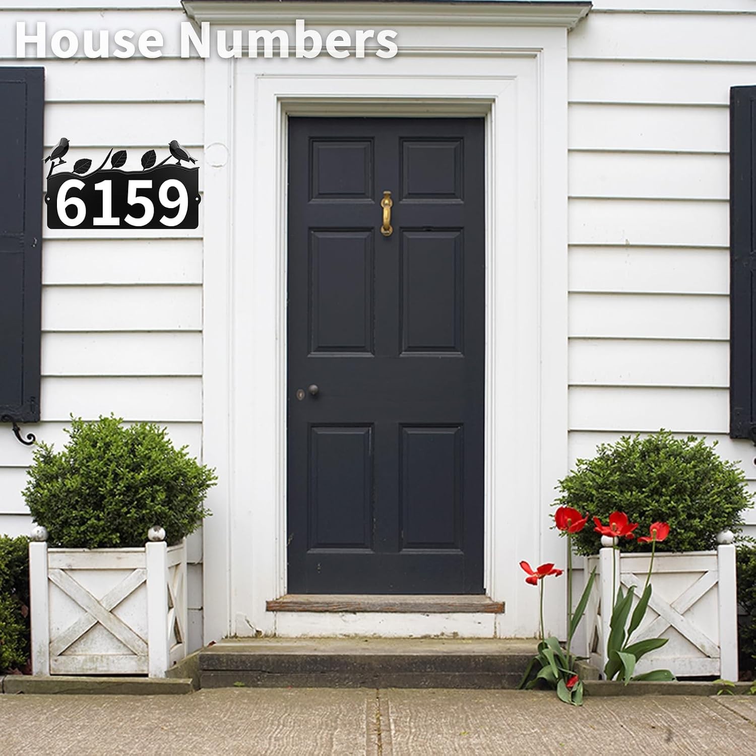 Metal Address Numbers for House, Address Plaque | Waterproof, Rustproof Addre…