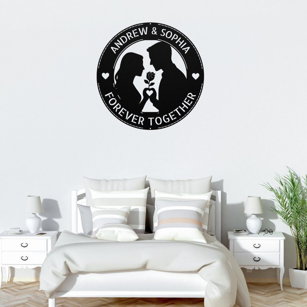 Personalized Romantic Couple Metal Sign Love Wall Decor Valentine’s Day Gift