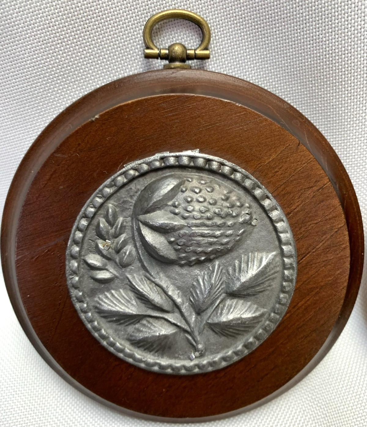 4 Vintage Peter Roberts Buttermold Design Wall Hanging Plaques Acorn Oak Leaf 4″