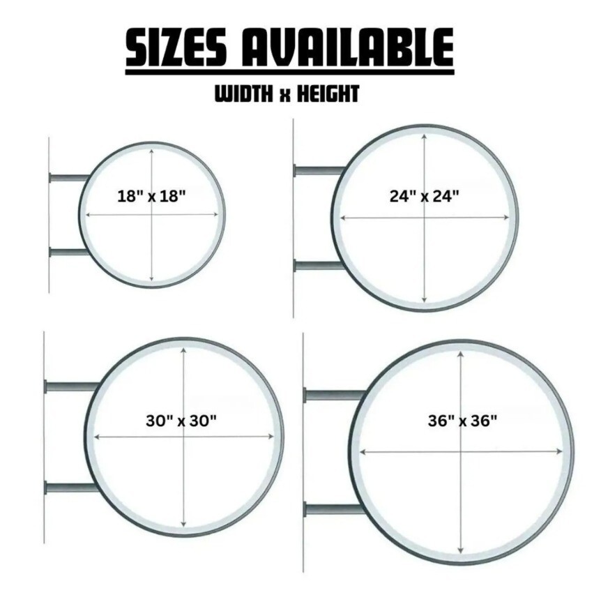 Custom Double Sided LED Light Box Sign | Illuminated Outdoor Shop Sign
