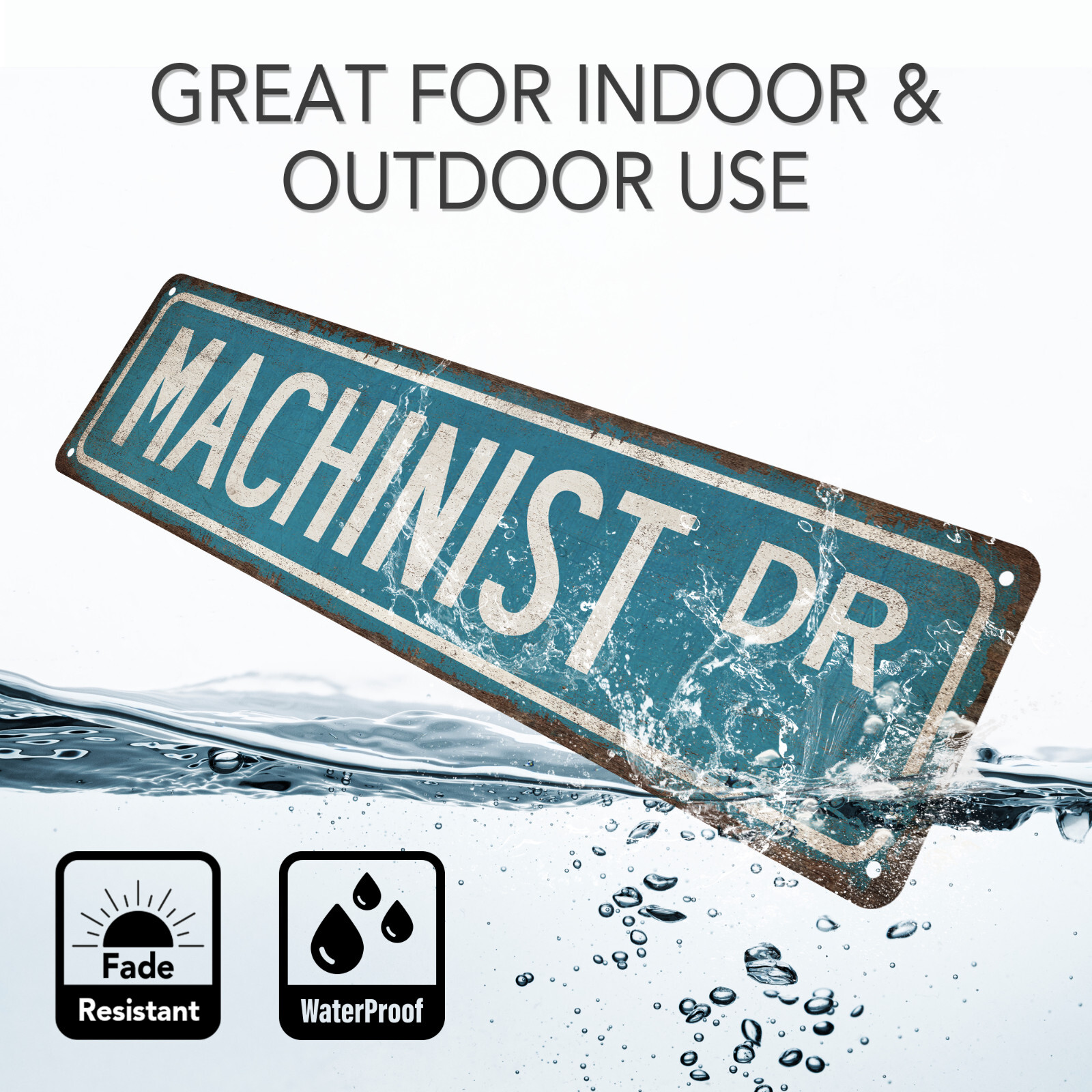 Machinist Street Sign Metal Worker Welder Machine Shop Construction 104180021009