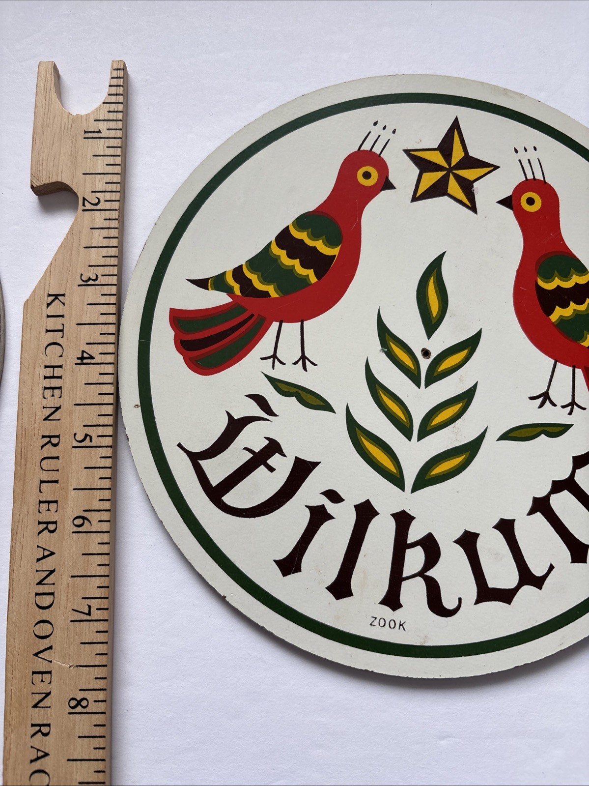 Folk Art “WILKUM” Sign, Birds, Star Irish Amish Pennsylvania Dutch, Jacob Zook