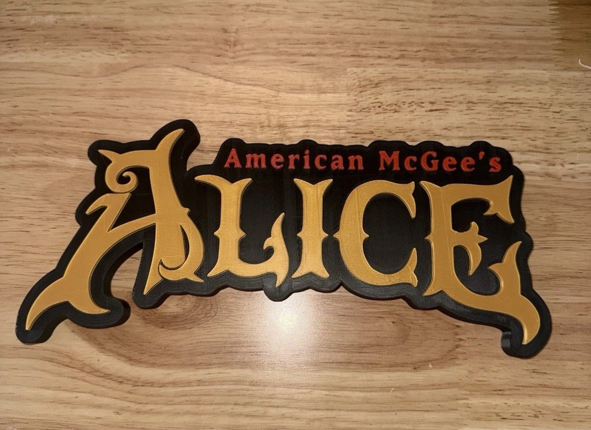 Alice In Wonderland American McGees Shelf Art Wall Display Gaming Mad Hatter