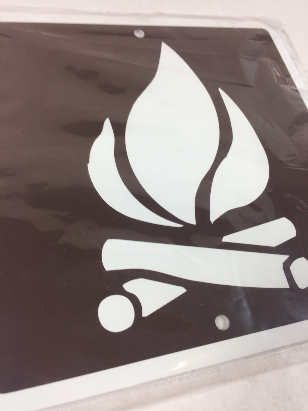 Campfire Camping Metal Parks Firepit Fireplace Fire Sign 6″x6″ (NEW)