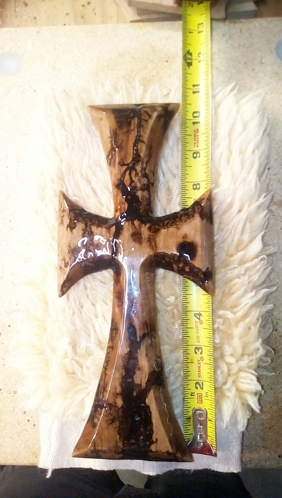 Custom Handmade very nice Cross That Was Fractul Burnt Giving It A Very Good…