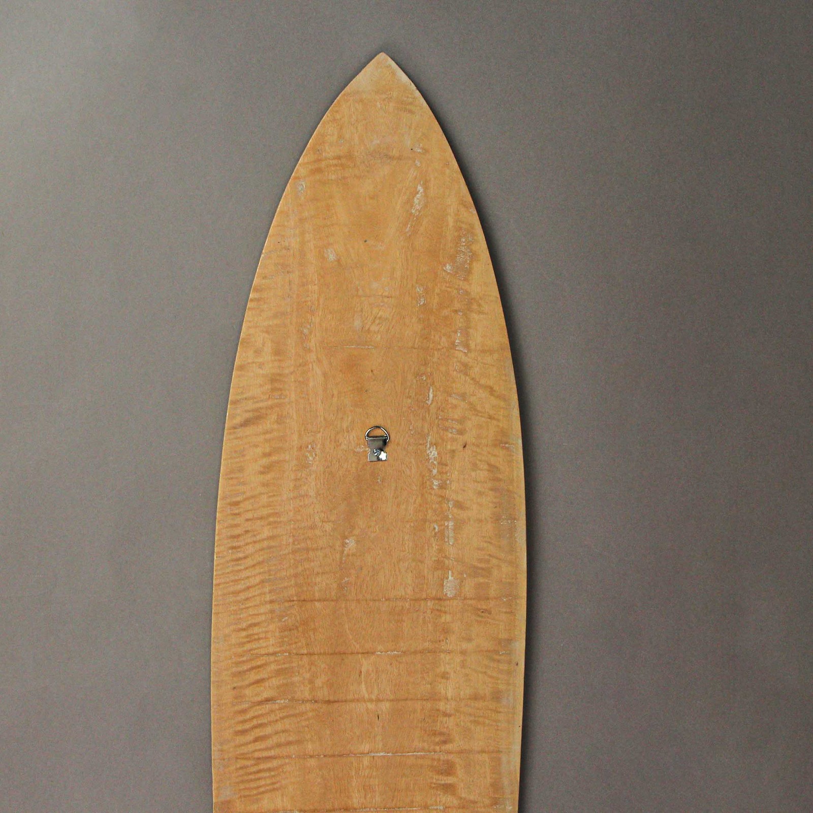 Striped Wooden Surfboard Wall Decor 39″ Beach Surf Board Hang Art – Light Brown