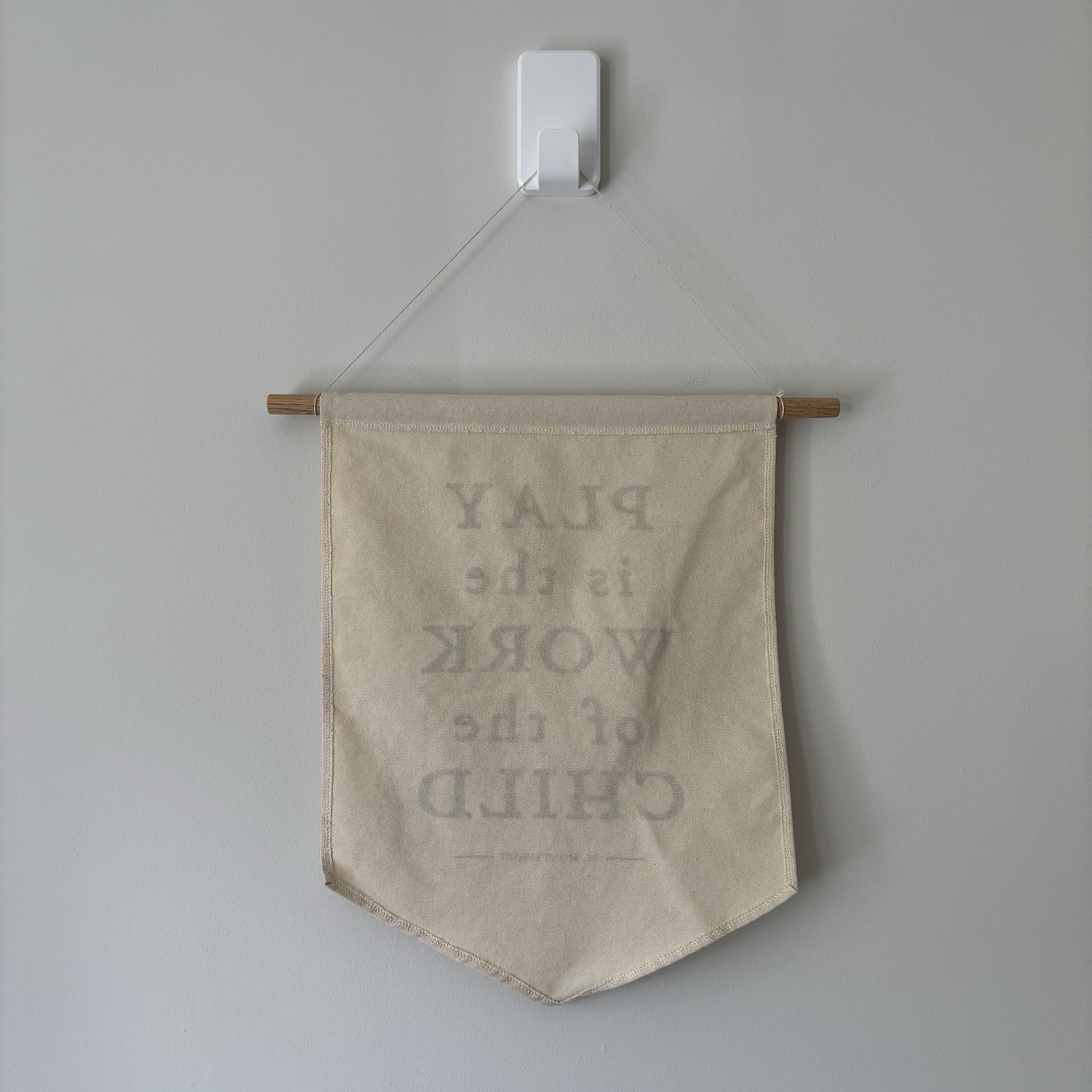 GladFolk Maria Montessori Sign Decor Play Is Work of Child Minimalist Classroom