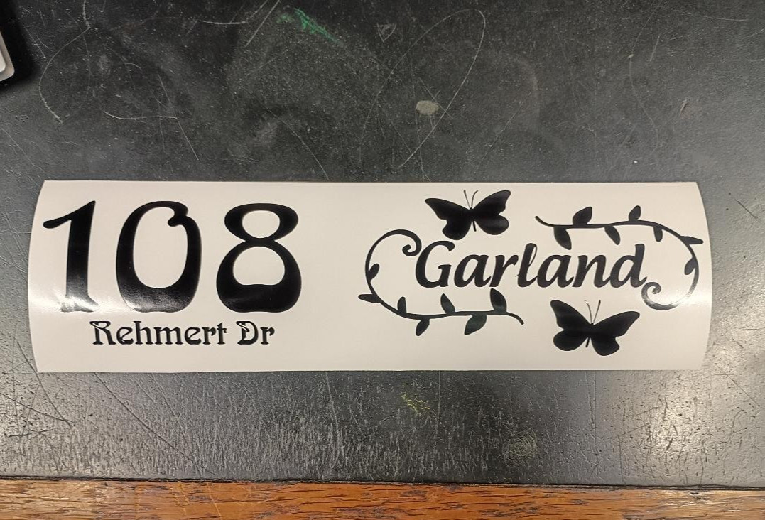 Custom Mailbox Address Decal- Personalized- Perm. Vinyl