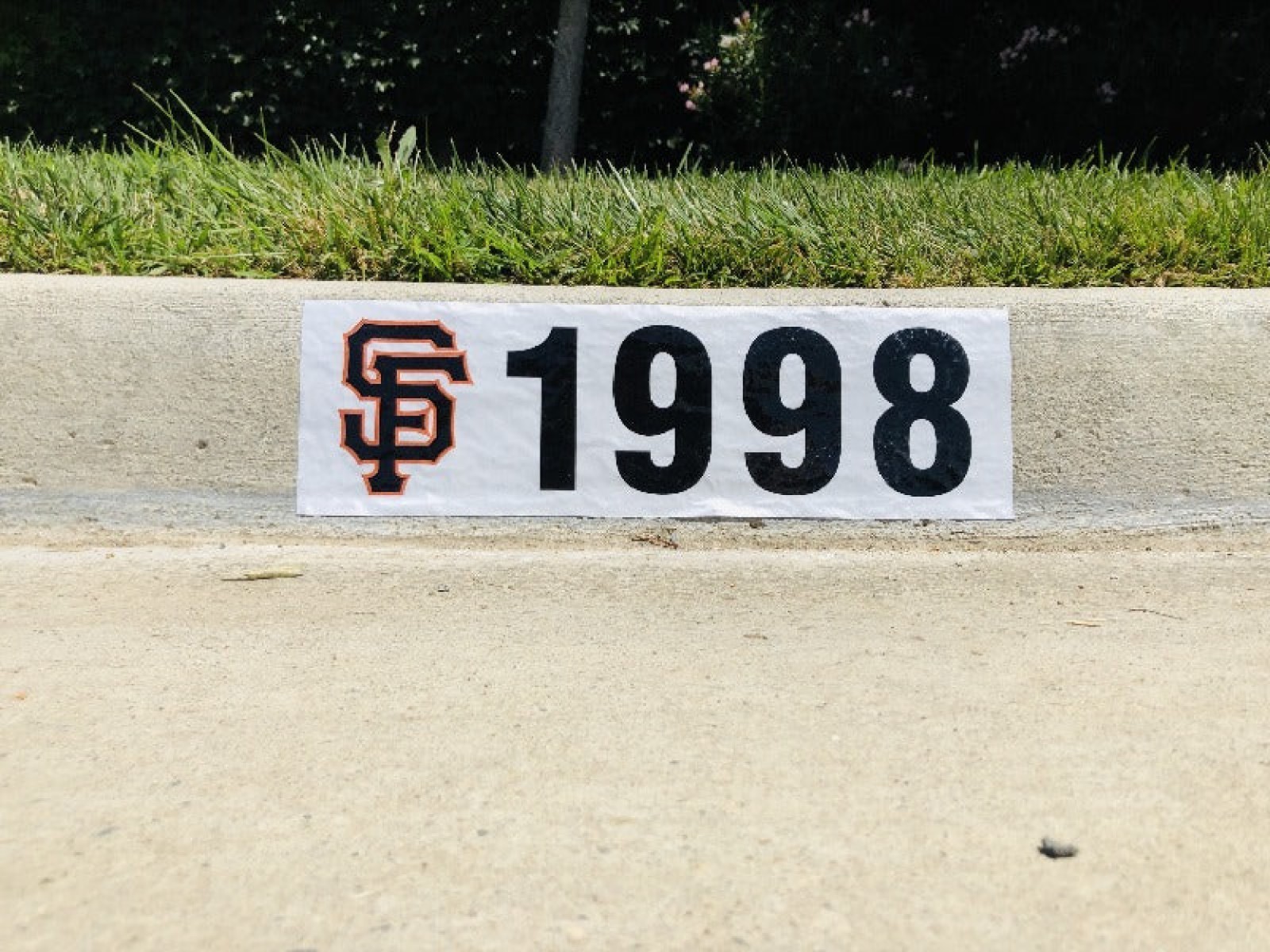 Custom Curb Address with Optional Graphic Self Adhesive Slip Resistant Vinyl
