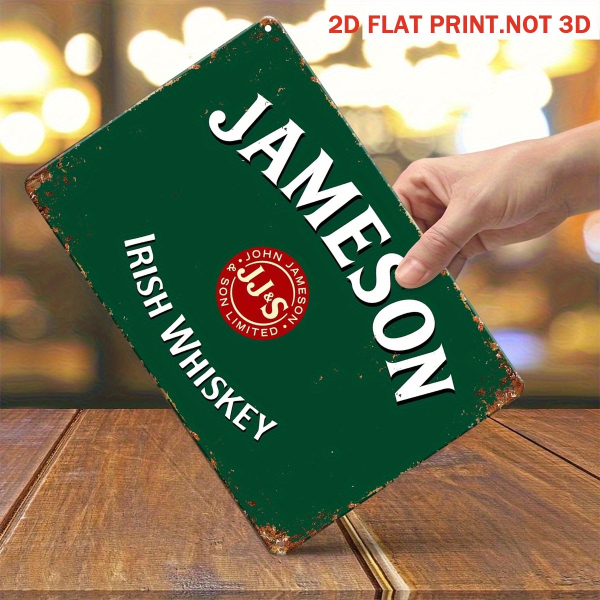 Jameson Irish Whiskey Vintage Metal Sign Whiskey Lover Gift Bar Wall Decoration