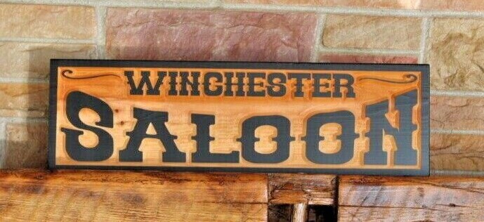 Custom Western Signs/ Carved Wooden Engraved Wood Saloon Wild West Style Signs