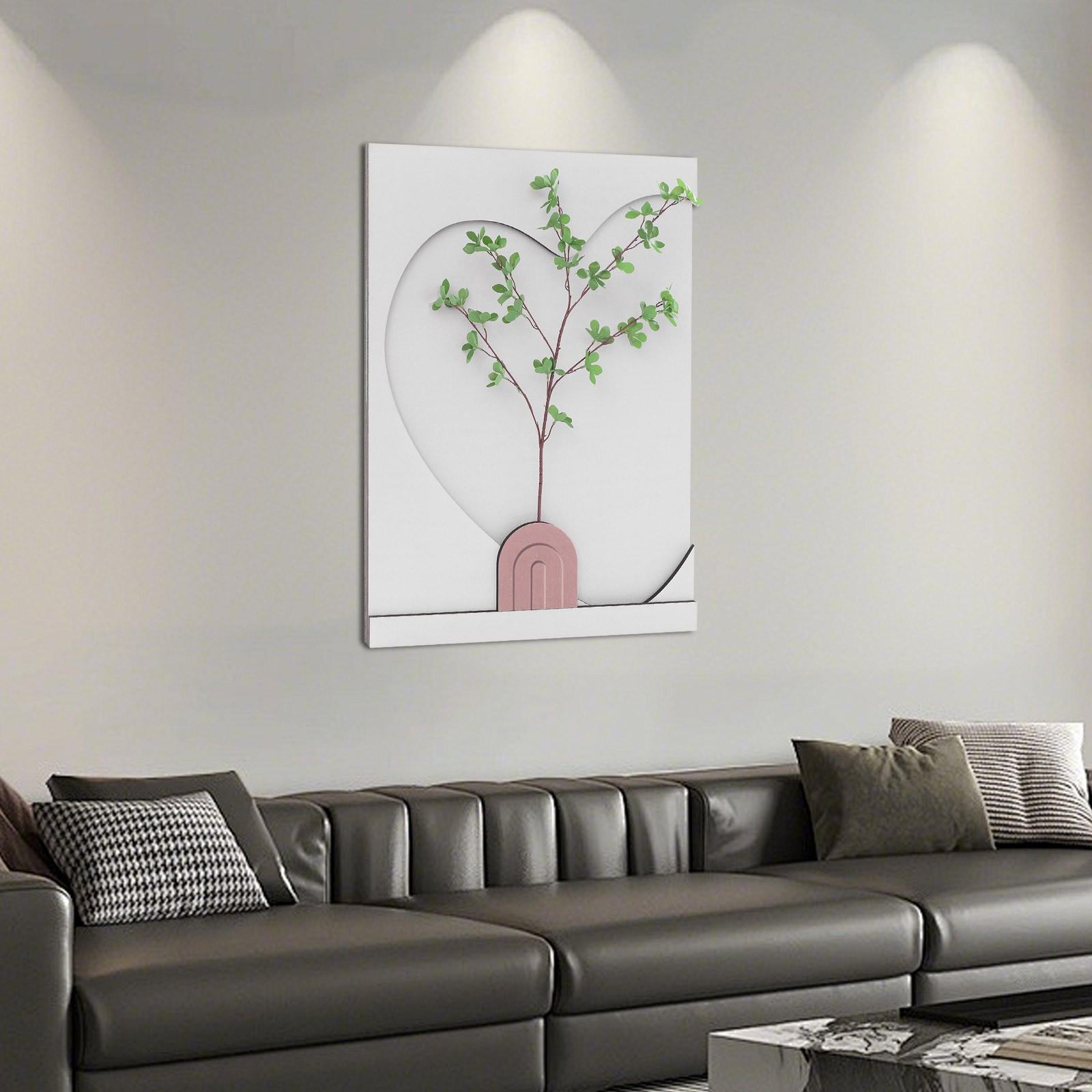 3D Sandstone Wall Art Painting, White, 23.6 * 31.5in, Living Room, Bedroom