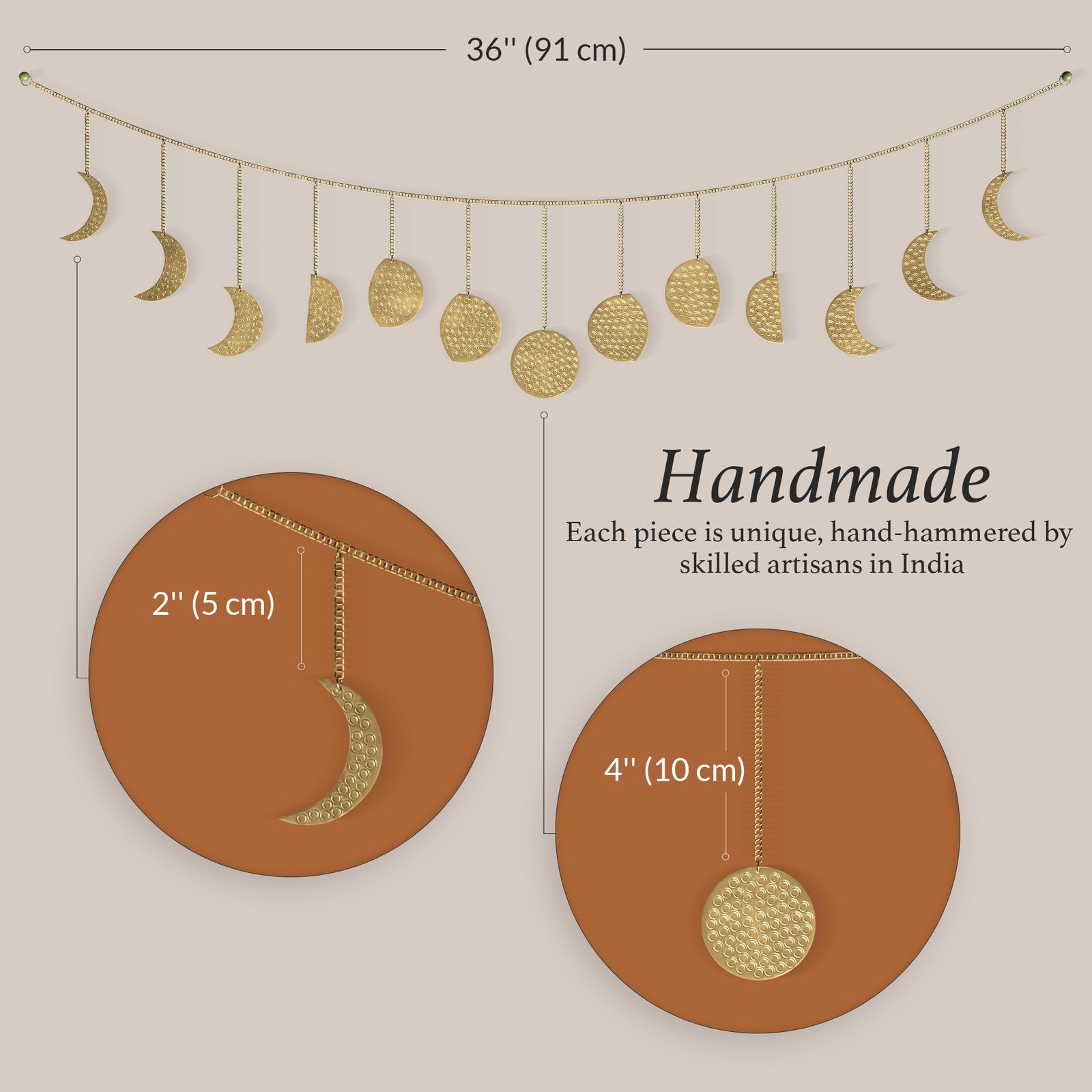 Moon Phase Wall Decor, Celestial Décor, Moon Décor & Boho Wall Décor, Gold Wa…