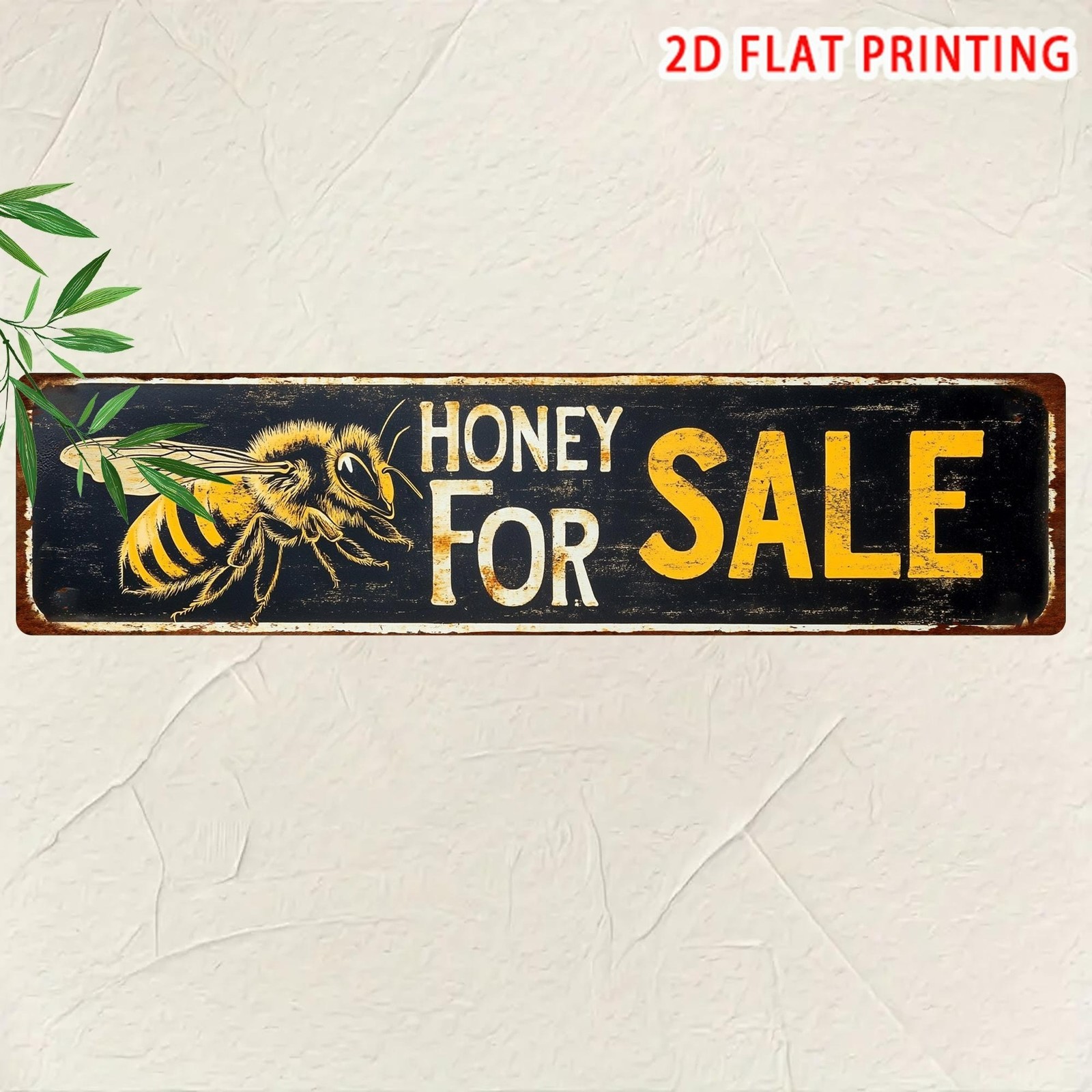 HONEY FOR SALE Yard Sign 16x4in Metal Tin Sold Sign for Farm Garden Lawn Outdoor