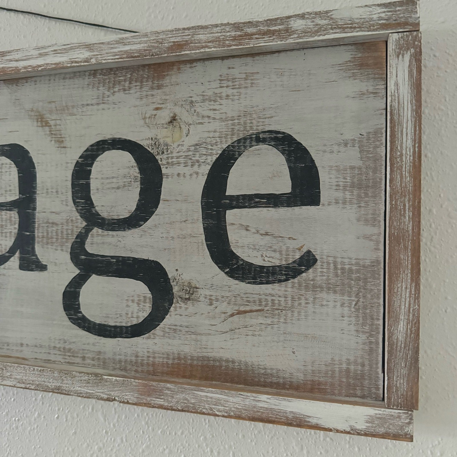 Handmade “Vintage” Rustic Wood Sign Whitewash Distress 31×10″ Farmhouse Country