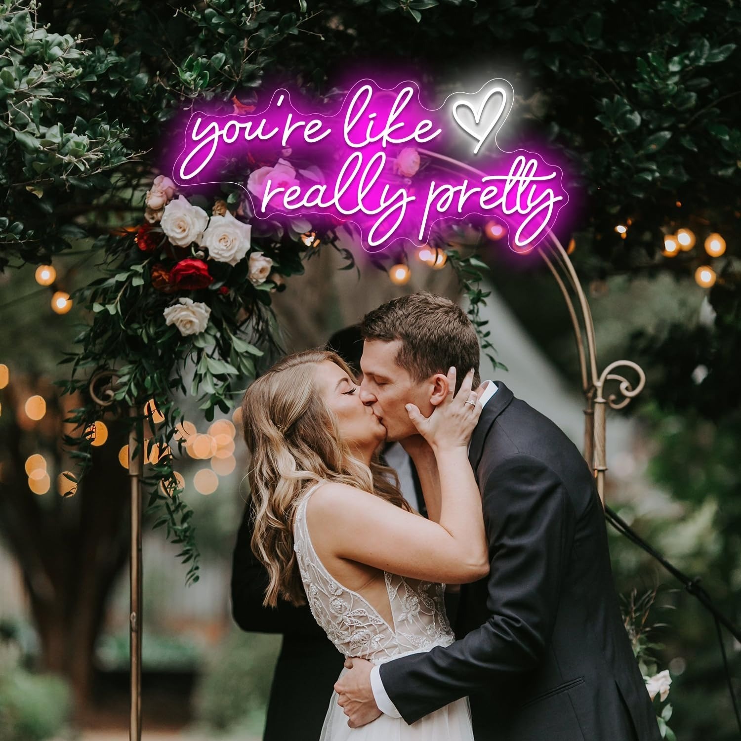 INSNEnN Your Like Really Pretty Neon Sign – Pink Wall Decor 29.5″ x 12.6″