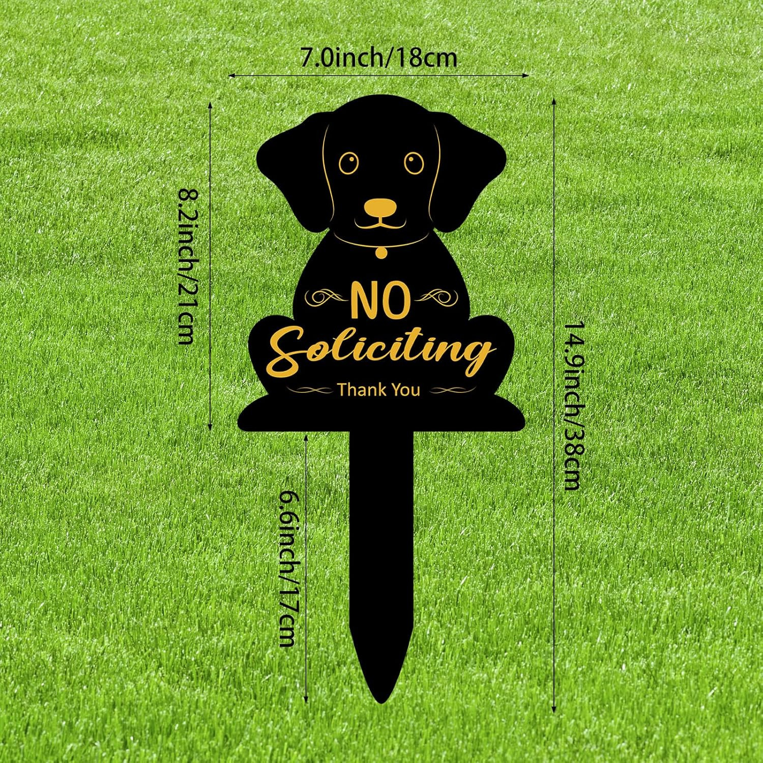 No Soliciting Sign for House Metal No Soliciting Yard Sign with Stake Outdoor Ya
