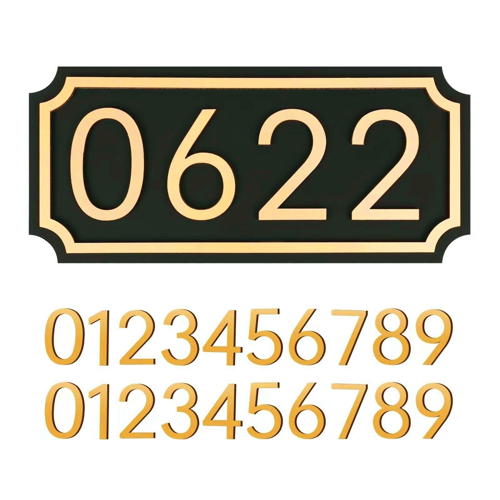 House Numbers for Outside Address Plaque 2 Sets 0-9