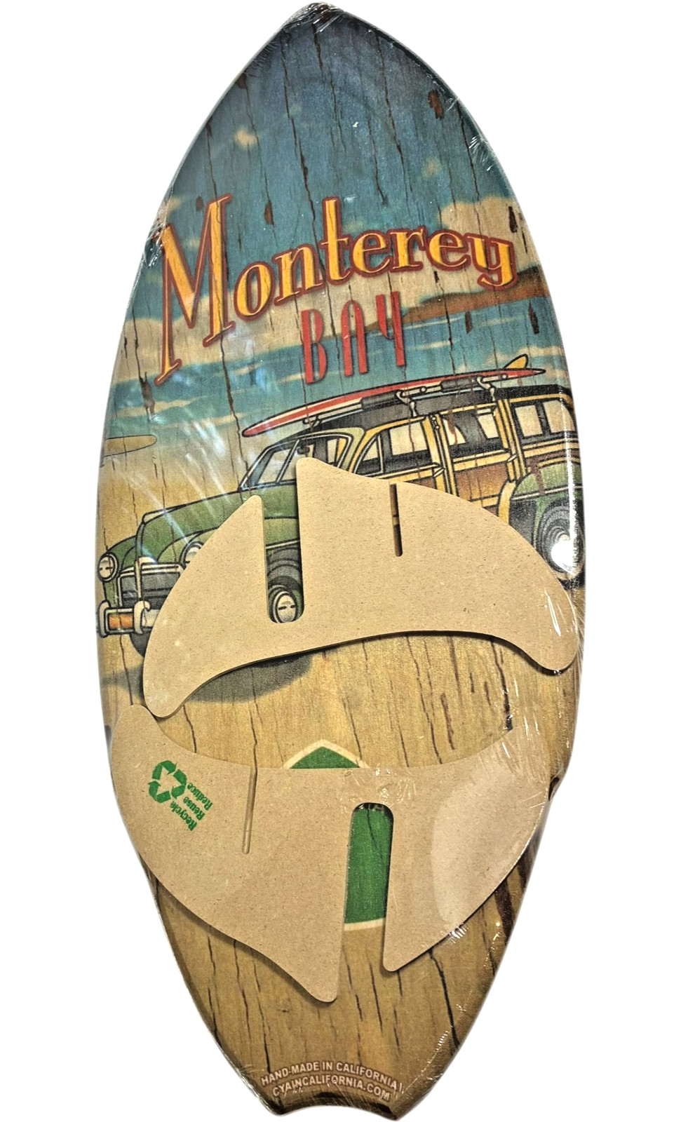 C•YA in California Original 20″ Mini Wood Surfboard Monterey Bay *New & Sealed*