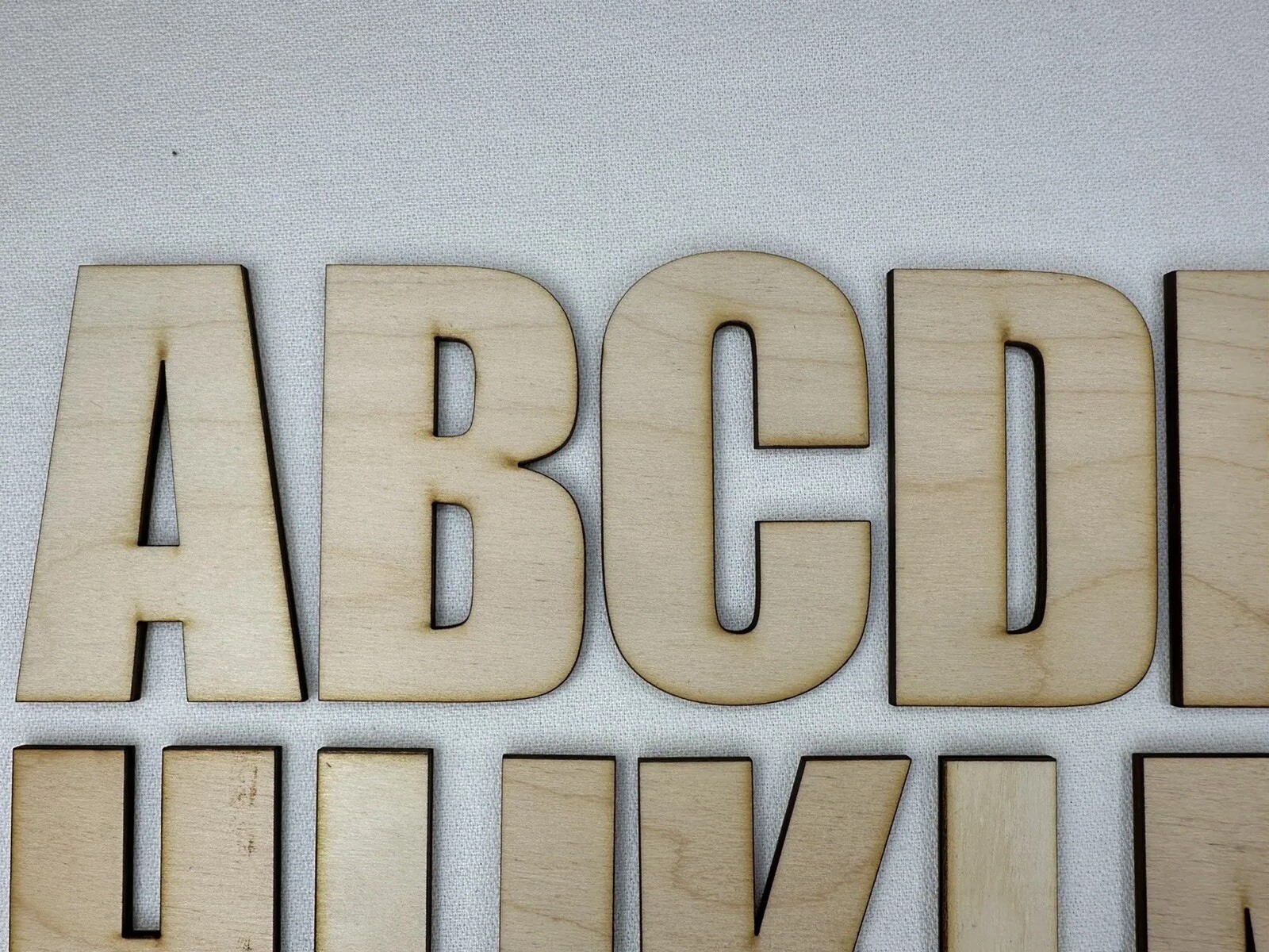 Laser Cut Unfinished Wood Letters or Numbers Impact Font Craft Cutout
