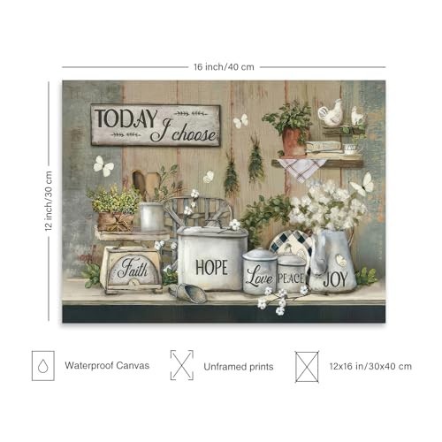Rustic Farmhouse Kitchen Wall Art Country Farm Kitchen Pictures Motivational Can