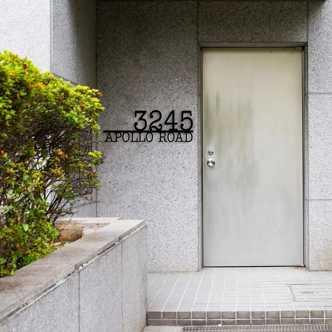 Custom Modern Metal Address Sign, Street Name House Number Address, House Decor