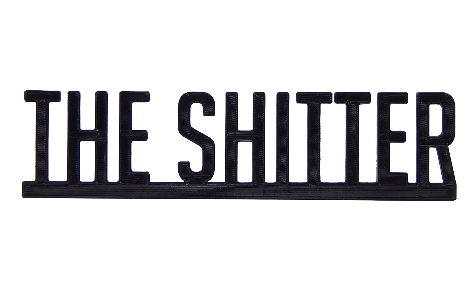 Plastic Funny The-Shitter Toilet Door Topper Hanging Wall Sign Bathroom Restroom