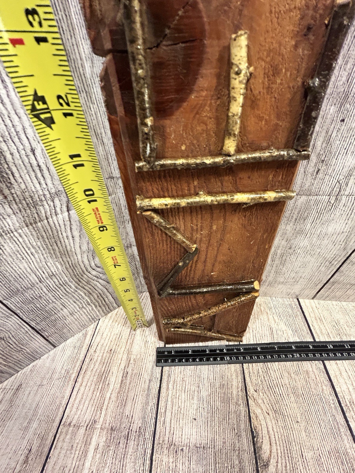 Rustic AMERICA Twig Letter Folk Art Reclaimed Wood Cabin Wall Sign Handmade