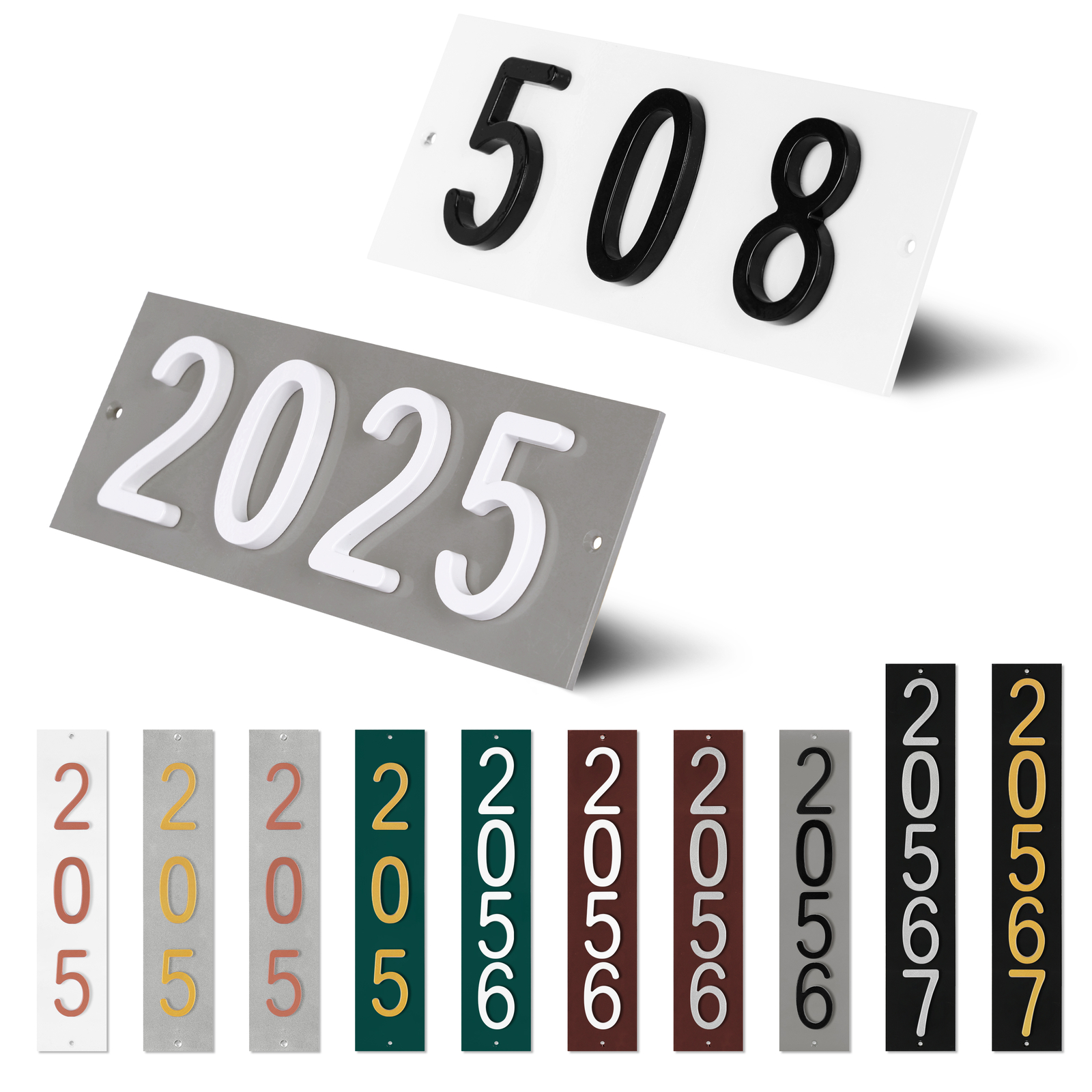 ColourTree Personalized Address Sign – Custom Size House Numbers Plaque