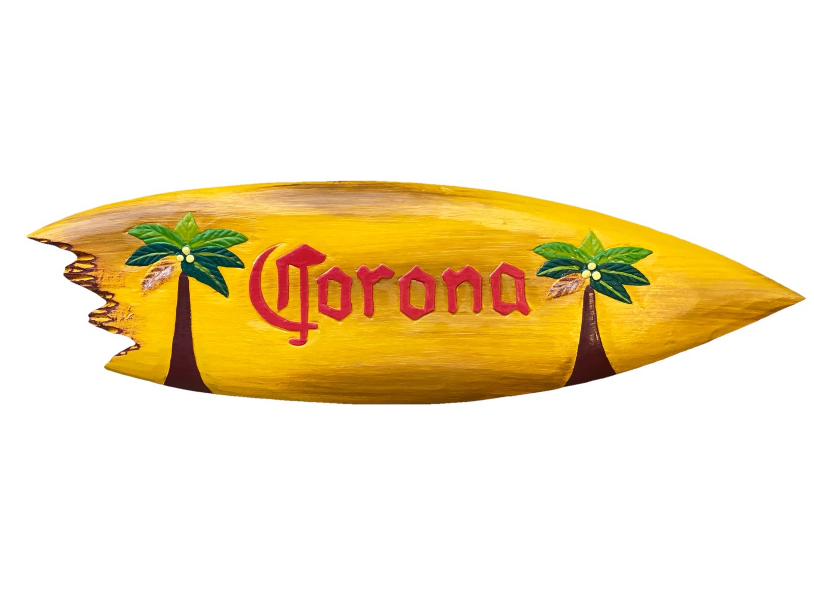 COLORFUL 24” CORONA SURFBOARD TROPICAL SIGN WALL HANGING ART ISLAND HOME DECOR