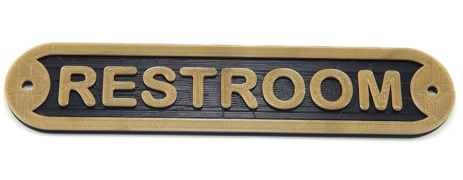 Plastic Restroom Water Closet Toilet Door Sign Bathroom Powder Room Plaque