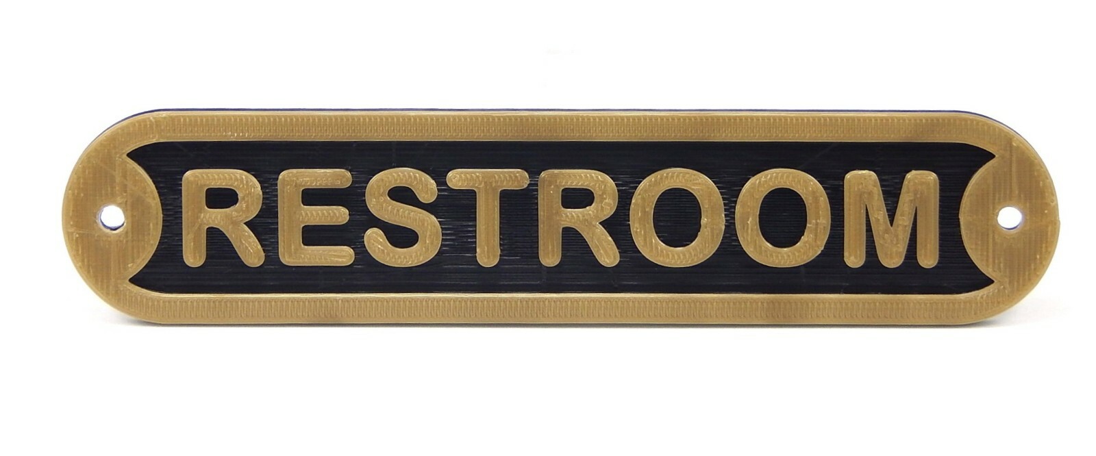 Plastic Restroom Water Closet Toilet Door Sign Bathroom Powder Room Plaque