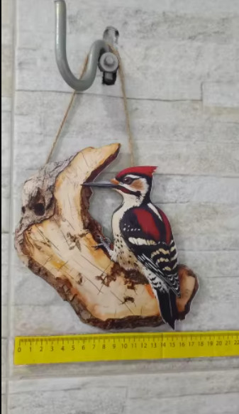 Vintage 2D Bird Wooden Signage 8in Farmhouse Wall Decoration Garden Flowe