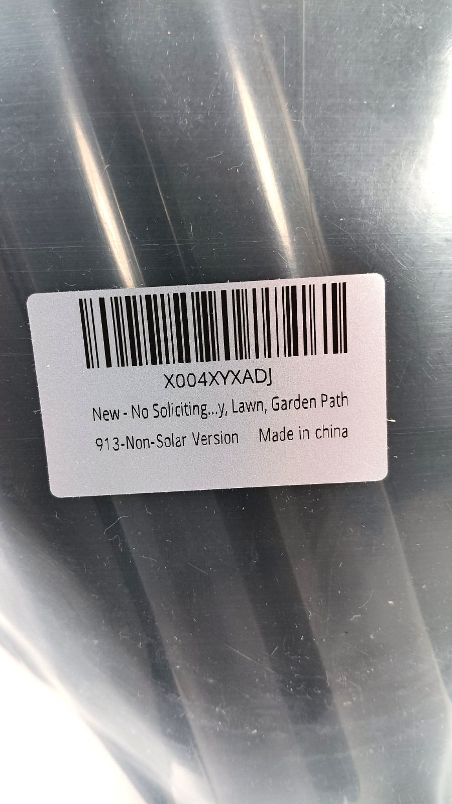 No Soliciting Sign with Stake Durable Bright & Weather-Resistant Plastic