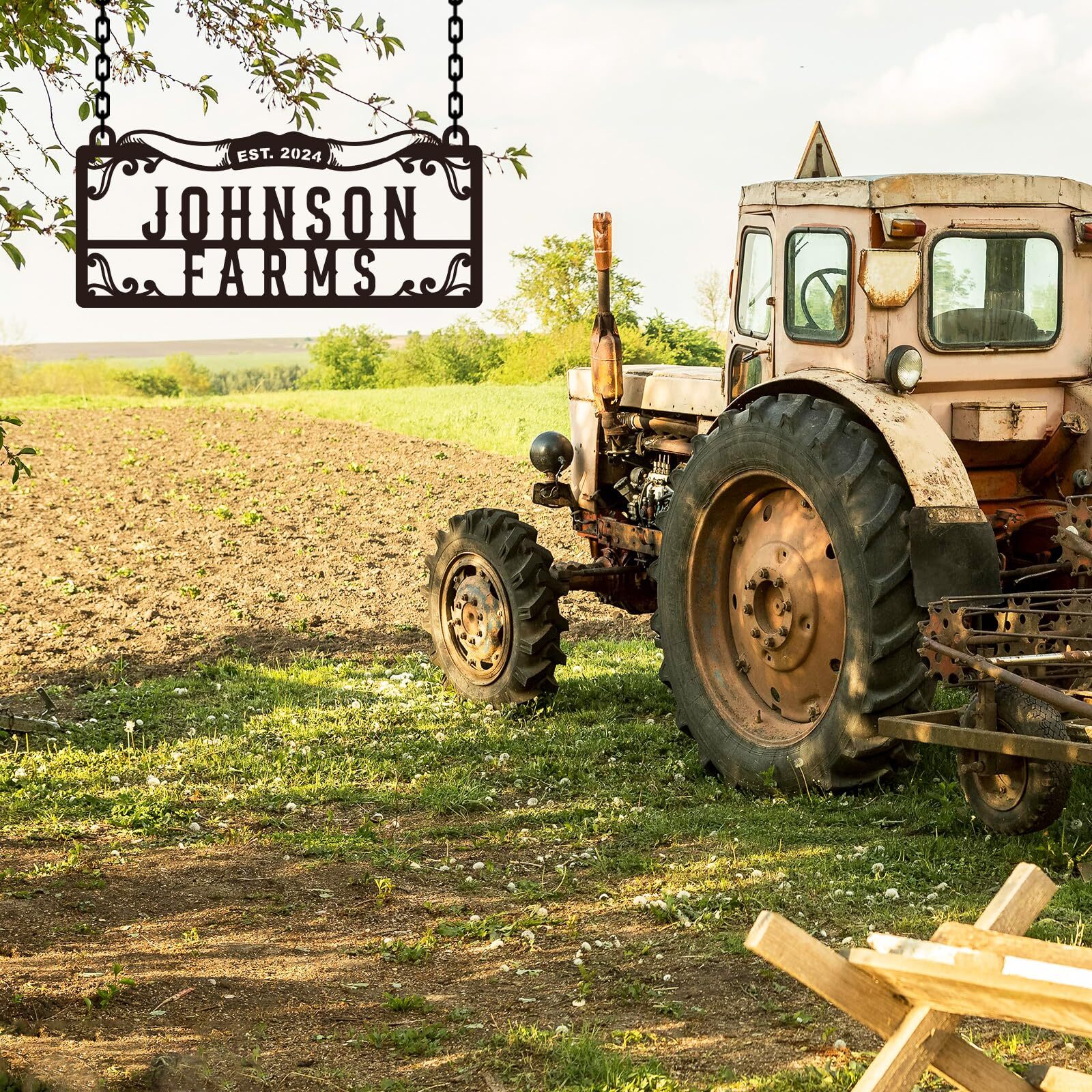 Personalized Metal Farmhouse Sign,Custom Metal Farm Sign,Metal Family Name Sign