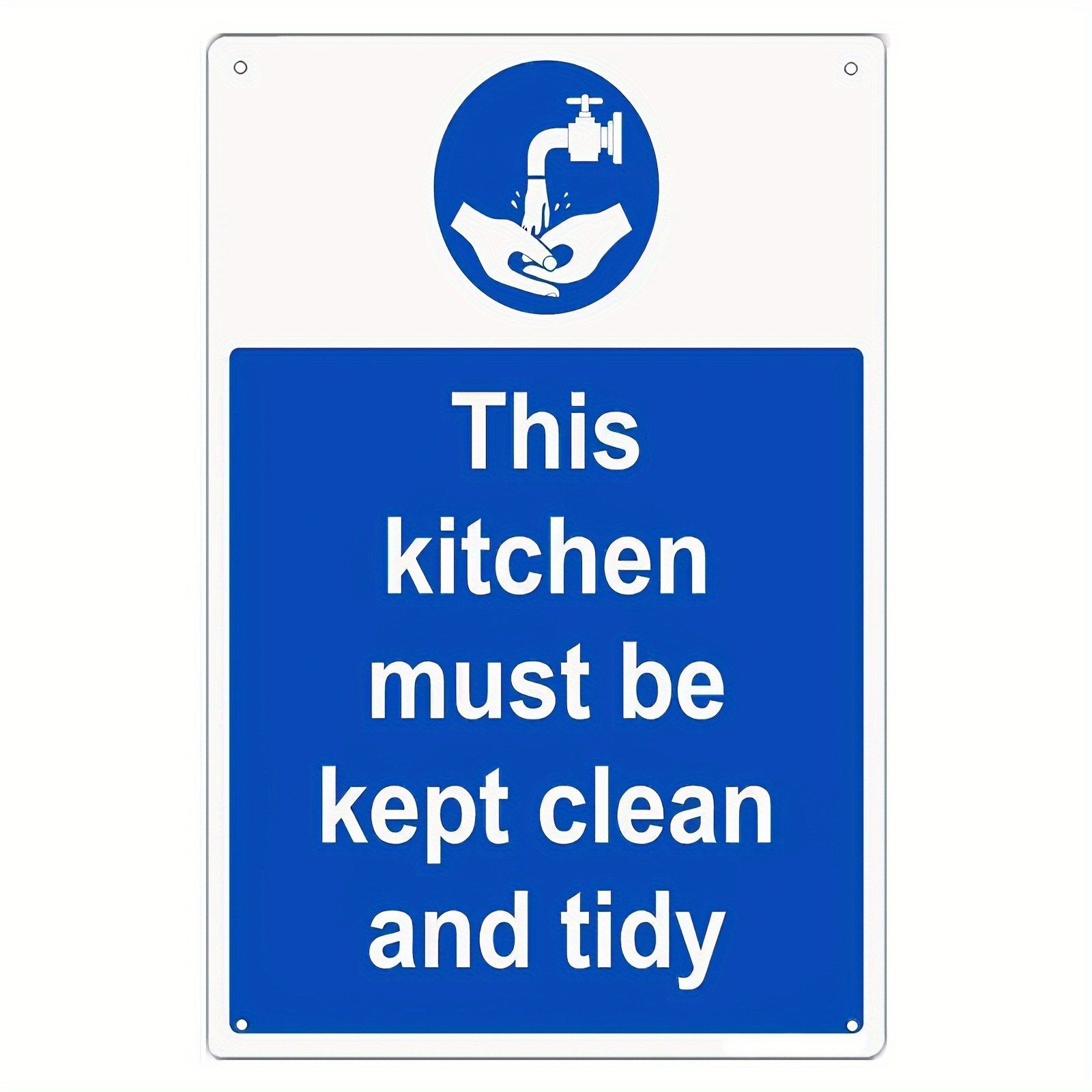 Kitchen Iron Sign 12×8 Inches Health Safety Reminder