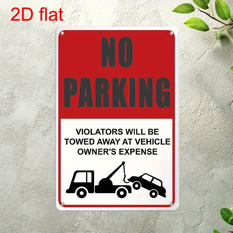 Bold No Parking Tow Sign Metal Tin Plate Private Property Outdoor Wall Art Gift