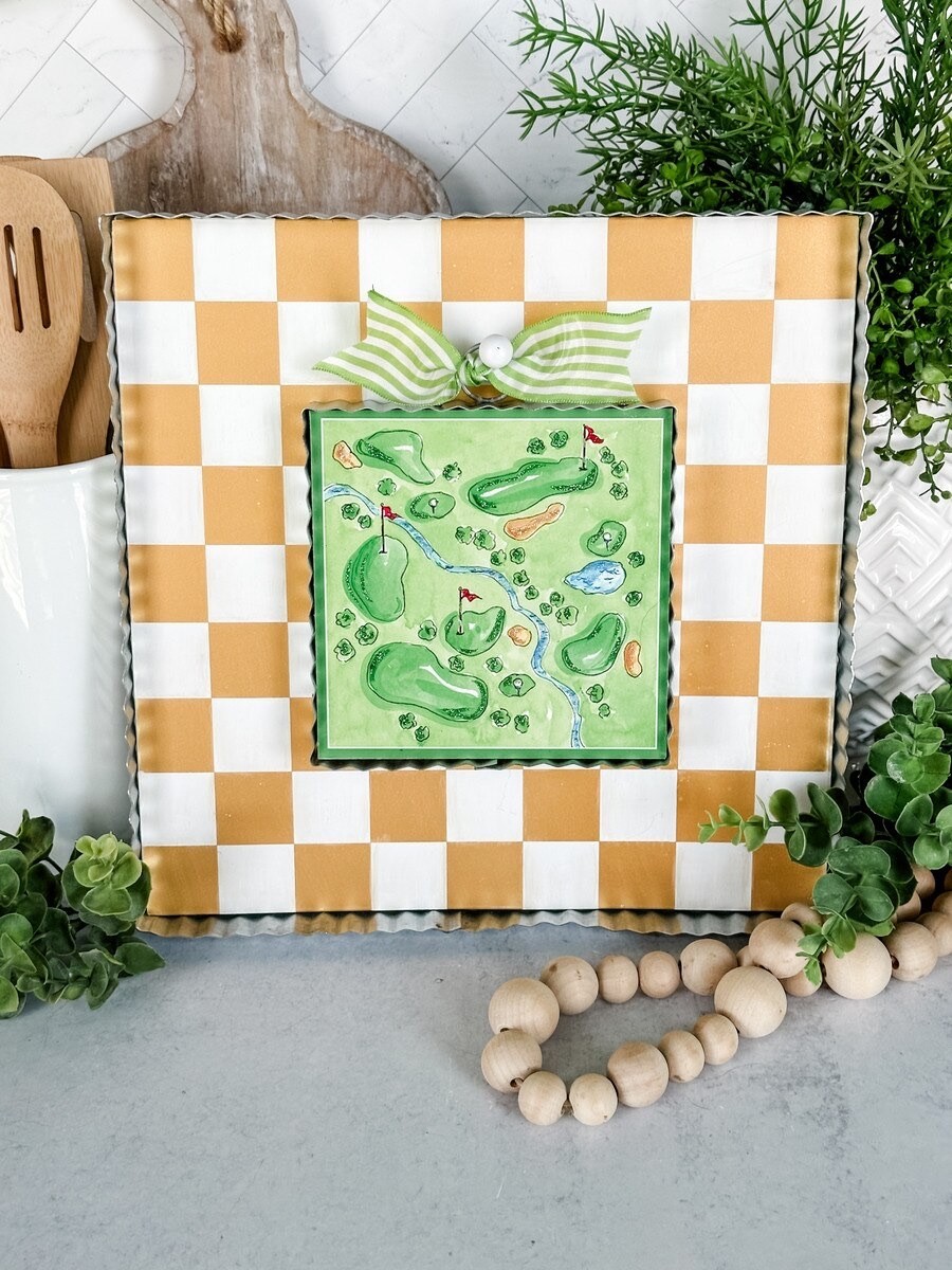 The Round Top Collection Mini Golf Course Print 6x6x1