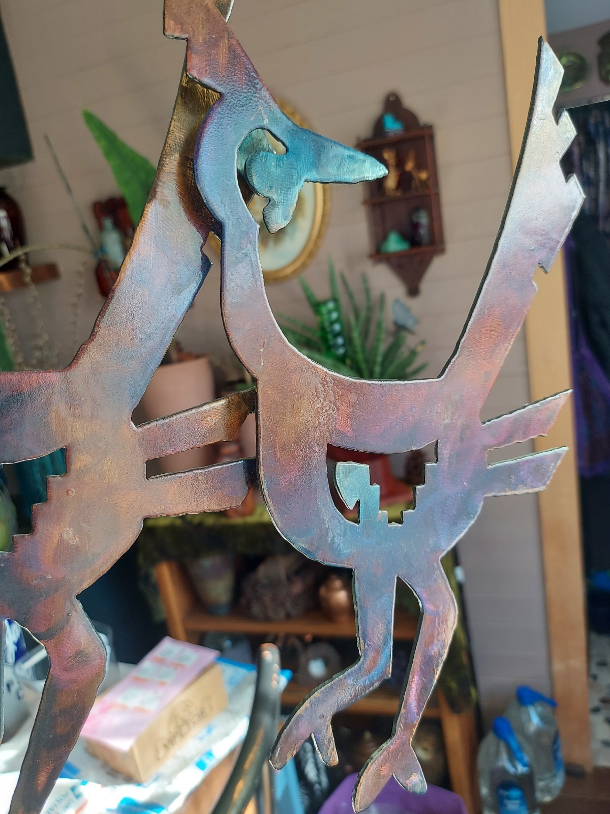 MCM Roadrunners Metal Wall Art Native American Multicolor Decor