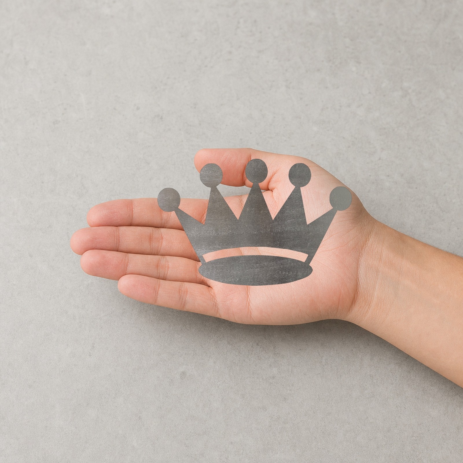 Crown 2 Steel Cutout Shape, Raw Metal Wall Art and Craft Supply