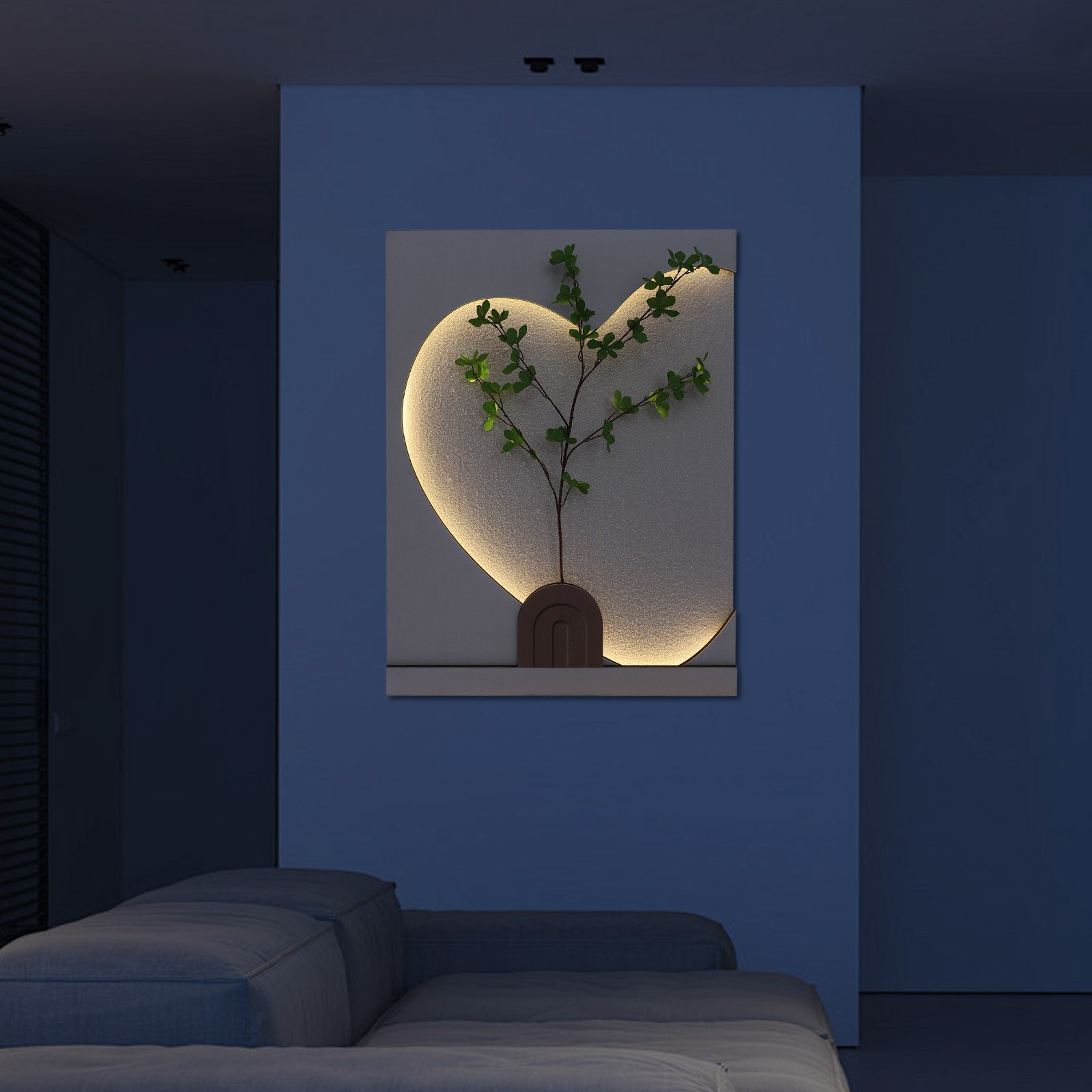 3D Sandstone Wall Art Painting, White, 23.6 * 31.5in, Living Room, Bedroom