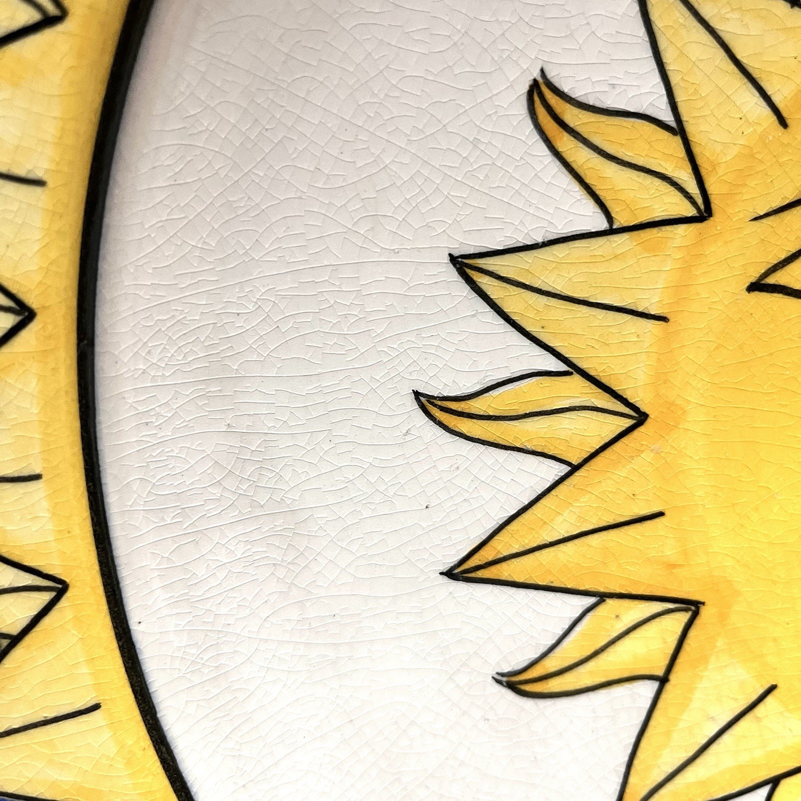 Boho Large Sun Face Wall Art Plate Mediterranean Italian Tuscan Villa Decor 13”