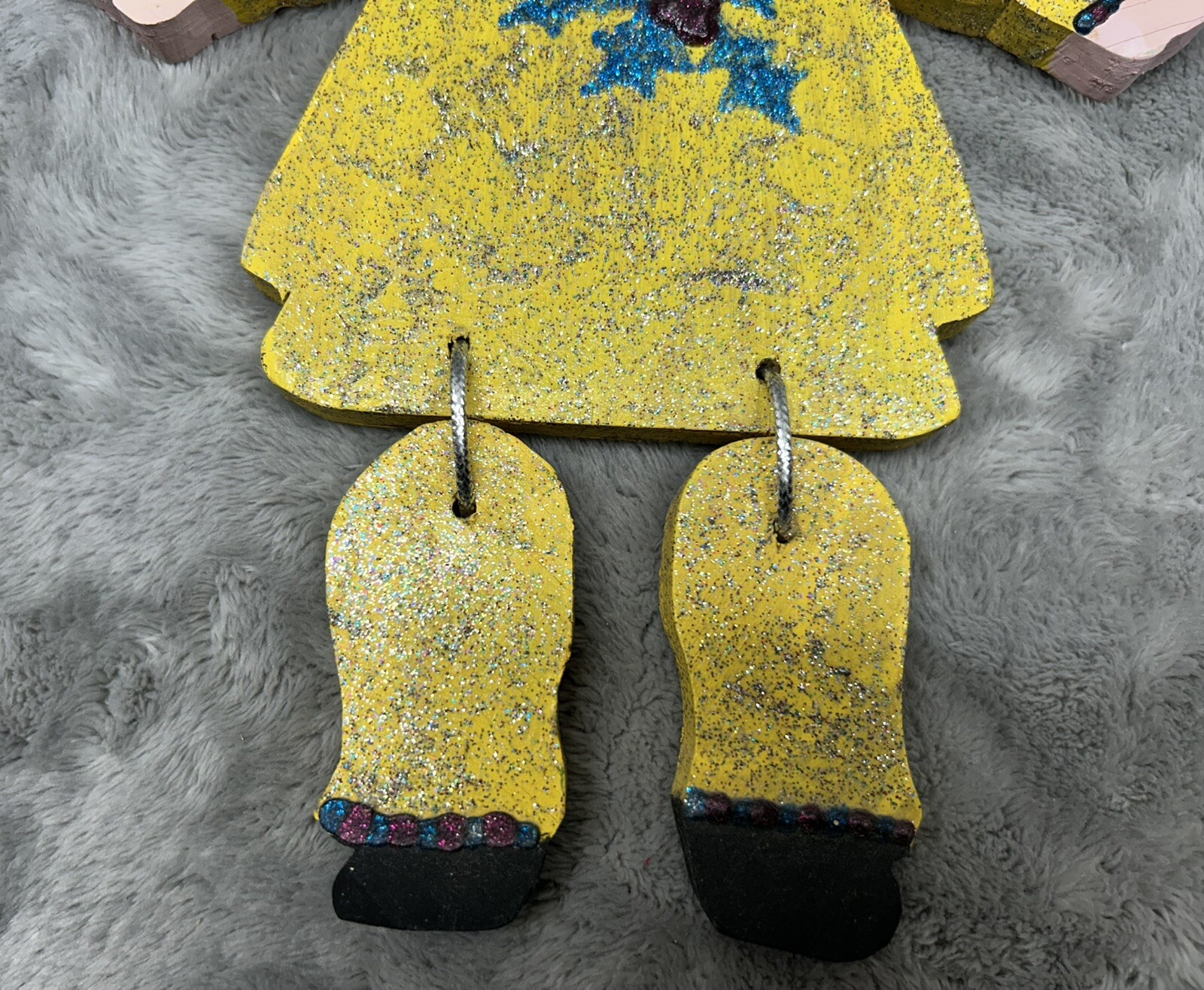 Folk Art Wooden Wall Decor Handmade Hand Painted Collectible Doll